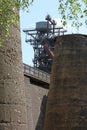 Abandoned industrial old factory area landschaftpark Duisburg nord high quality background prints Royalty Free Stock Photo