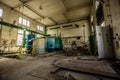 Abandoned Industrial Relic: Old Machinery Room in an Urbex Building