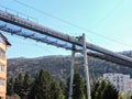 An abandoned industrial transportation bridge in Resita, Romania