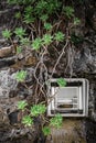 Abandoned intercom in a ghost town