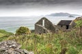 Abandoned Irish Famine Farmhouse on Cliff Royalty Free Stock Photo