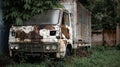abandoned junk box truck Royalty Free Stock Photo