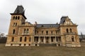 The abandoned Kegl castle in Csalapuszta, Hungary on a winter day