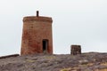 Lighthouse abandoned since the mid-1970s on Pinguino Island Royalty Free Stock Photo