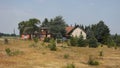 Abandoned little house on prairie in Germany rural area Royalty Free Stock Photo