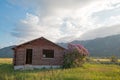 Abandoned Log Cabin along the Snake River in Alpine Wyoming USA Royalty Free Stock Photo