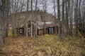 Abandoned Log Cabin in a Forest Royalty Free Stock Photo
