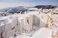 Abandoned Marble Quarry in winter Irkutsk with view of lake Baikal Siberia Russia Royalty Free Stock Photo