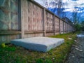 Abandoned mattress in industrial territory Royalty Free Stock Photo