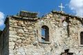 Abandoned Medieval Eastern Orthodox church of Saint John of Rila at the bottom of Zhrebchevo Reservoir, Bulgaria