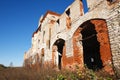 Abandoned medieval manor in autumn