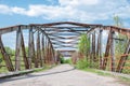 Abandoned metal bridge