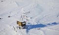 Abandoned military antenna, aerial view Royalty Free Stock Photo