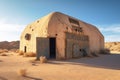 abandoned military bunker in the desert