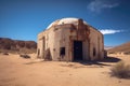 abandoned military bunker in the desert