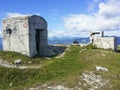 Abandoned military bunker in mountains