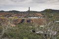 Abandoned mine, chimney and tailings, Mount Morgan Royalty Free Stock Photo