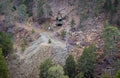 Abandoned mine in mountains Royalty Free Stock Photo