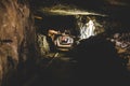 Abandoned mine - tunnel Royalty Free Stock Photo