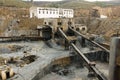 Abandoned mine workshops in Spain.