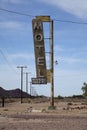 Abandoned Motel Sign, Bagdad, California Royalty Free Stock Photo