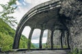 Abandoned mountain road Russia Sochi Krasnaya Polyana