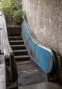Abandoned moving stairs