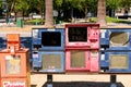 Abandoned newspaper vending machines Royalty Free Stock Photo