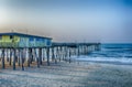 Abandoned North Carolina Fishing Pier Outerbanks OBX Cape Hatter Royalty Free Stock Photo