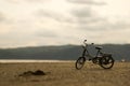 Abandoned old bicycle on the beach Royalty Free Stock Photo