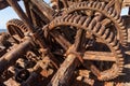 Abandoned old boat sprockets. very old