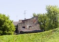 Abandoned old brick building