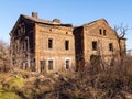 Abandoned old brick house Royalty Free Stock Photo