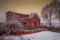 Abandoned old brick house with a vintage look Royalty Free Stock Photo