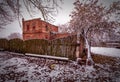 Abandoned old brick house with a vintage look Royalty Free Stock Photo