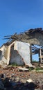 abandoned old buildings implied by the sea breeze