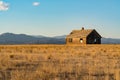 Abandoned old farm house near the Rocky Mountains of Colorado Royalty Free Stock Photo