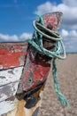 Abandoned old fishing boat on Aldeburgh Beach, Aldeburgh, Suffolk. UK