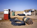 An abandoned old gas station in Yemen Royalty Free Stock Photo