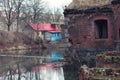 Abandoned old German building Royalty Free Stock Photo