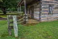 Abandoned rustic cabin partial view closeup Royalty Free Stock Photo