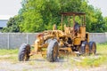 Abandoned old road grader Royalty Free Stock Photo