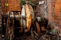Abandoned old rusty machine