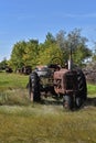 Abandoned old rusty tractor Royalty Free Stock Photo