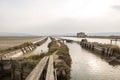 Abandoned old saltpan house at Secovlje Saltpans Natural Park