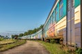 An abandoned old soviet built train. Royalty Free Stock Photo