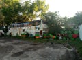 Abandoned old tourist bus. Transport dump. Auto rip-off