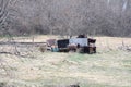 Abandoned Old Vehicle modified truck in Field