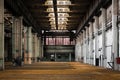 Abandoned old vehicle repair station interior Royalty Free Stock Photo