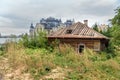 Abandoned wooden house in the center of Kazan. Russia